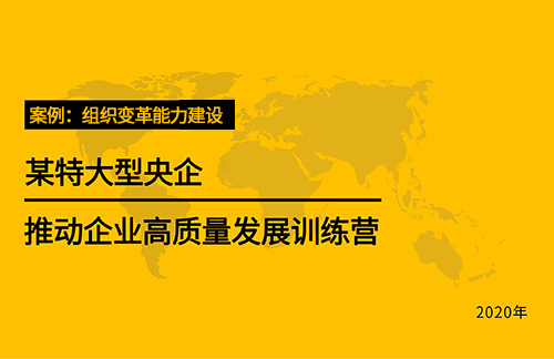 案例：组织变革能力建设【某特大型央企推动企业高质量发展训练营】